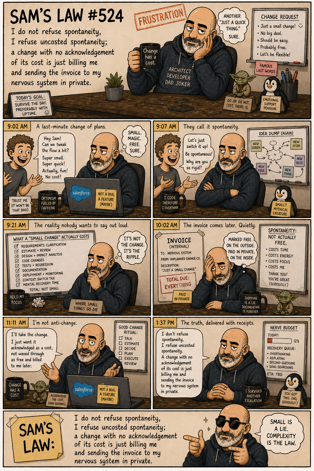 Sam's Law #524: Uncosted spontaneity