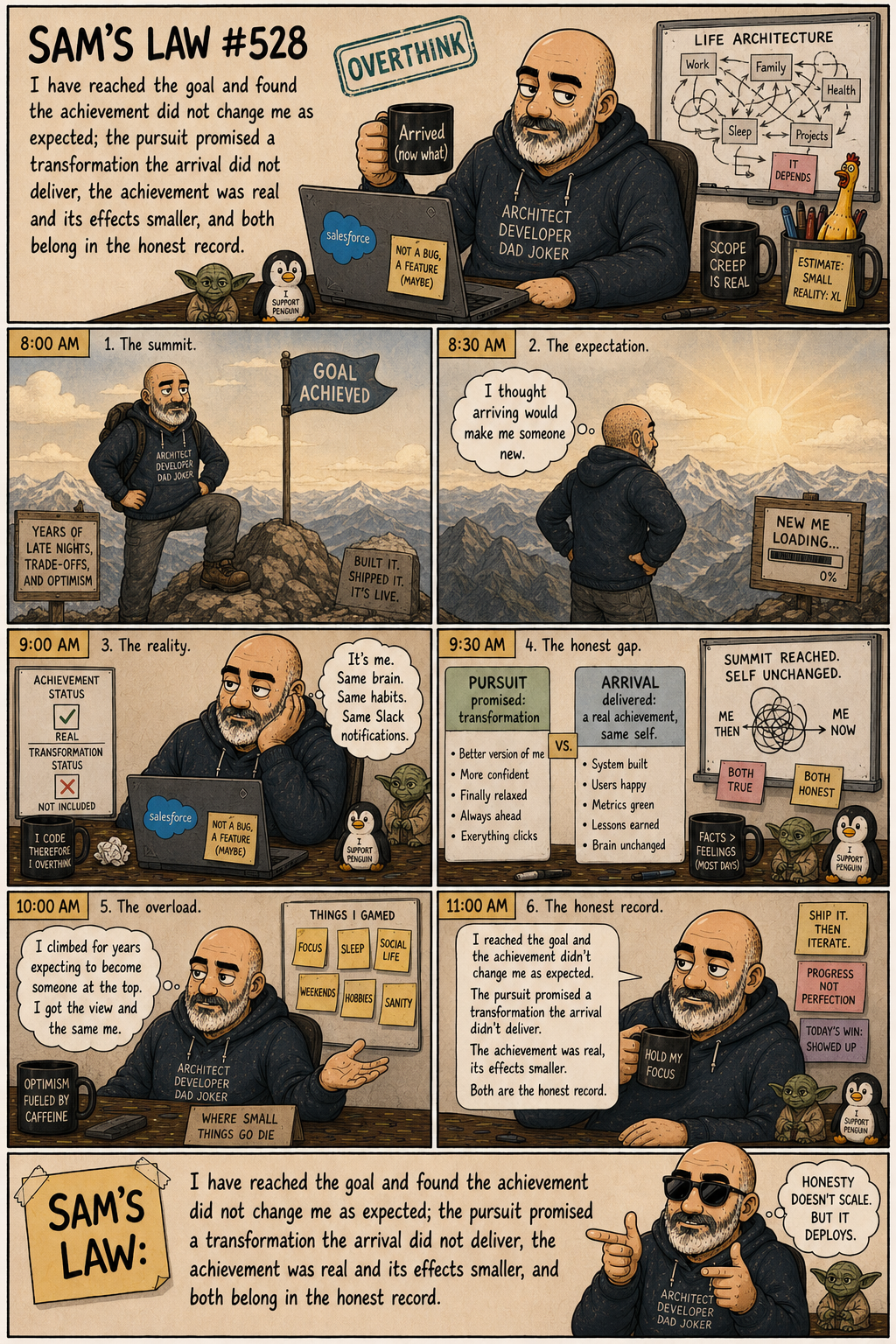 Sam's Law #528: The summit did not change me