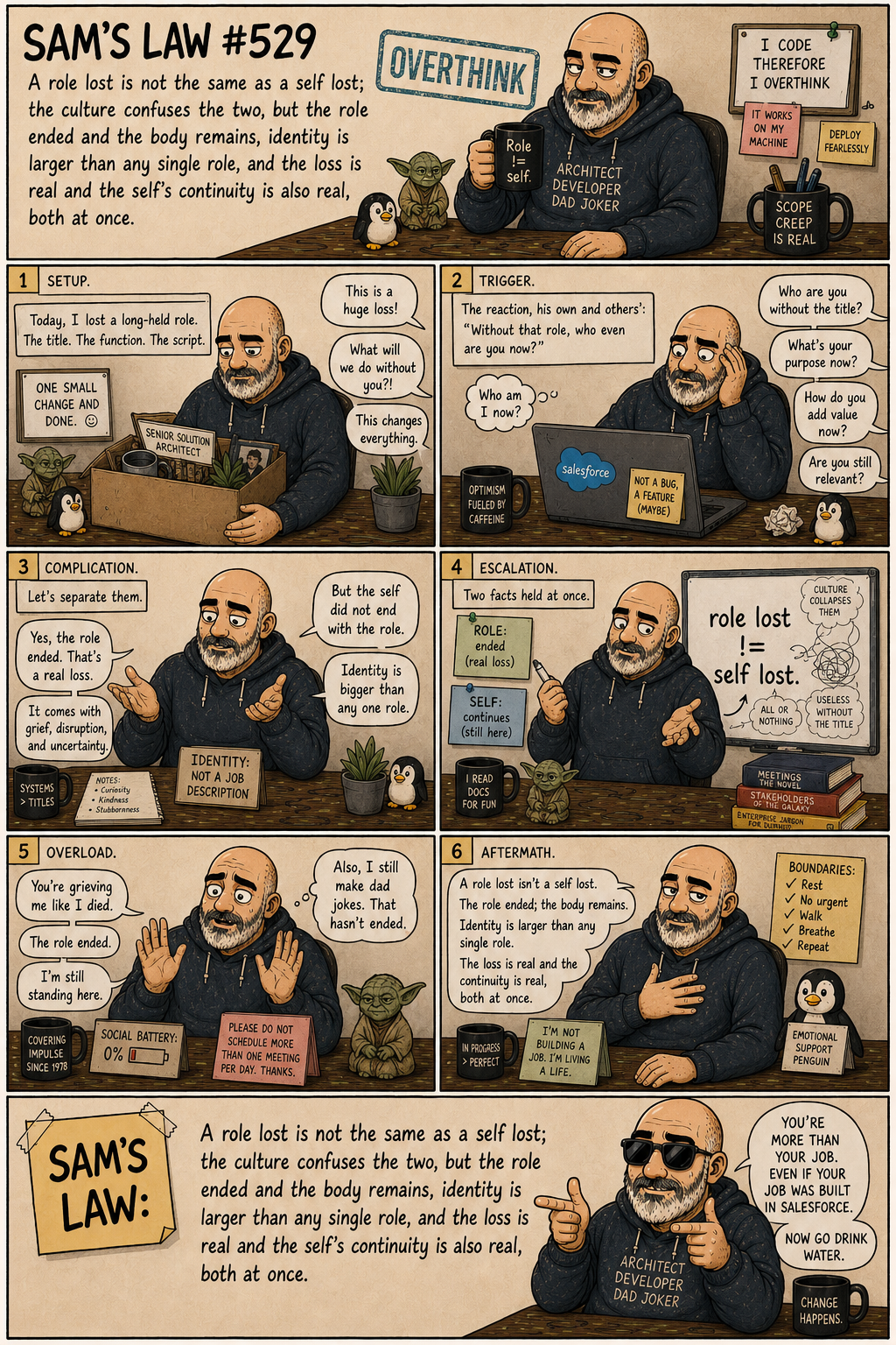 Sam's Law #529: A role lost is not a self lost