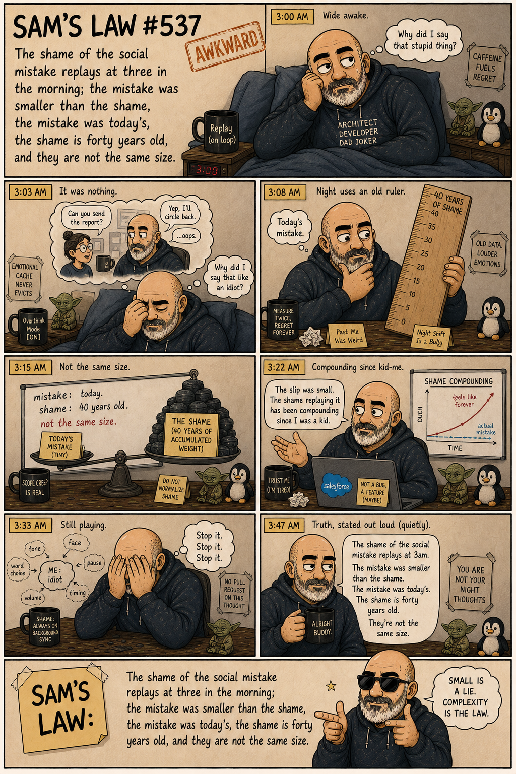 Sam's Law #537: The mistake was smaller than the shame