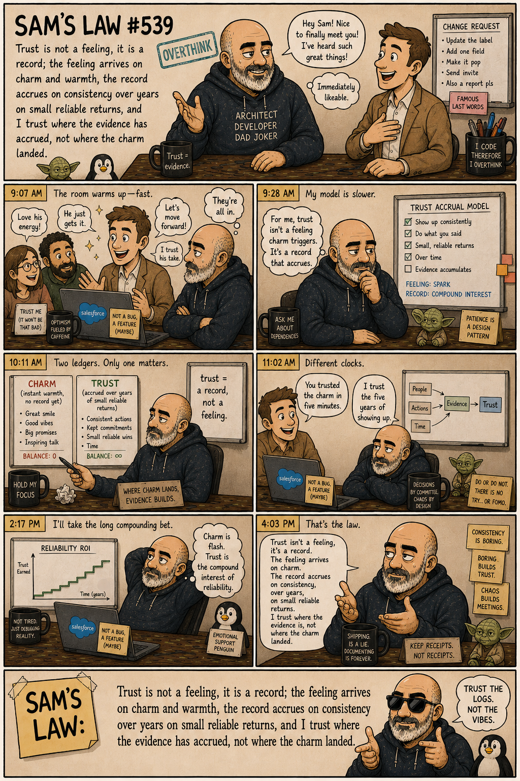 Sam's Law #539: Trust is a record, not a feeling