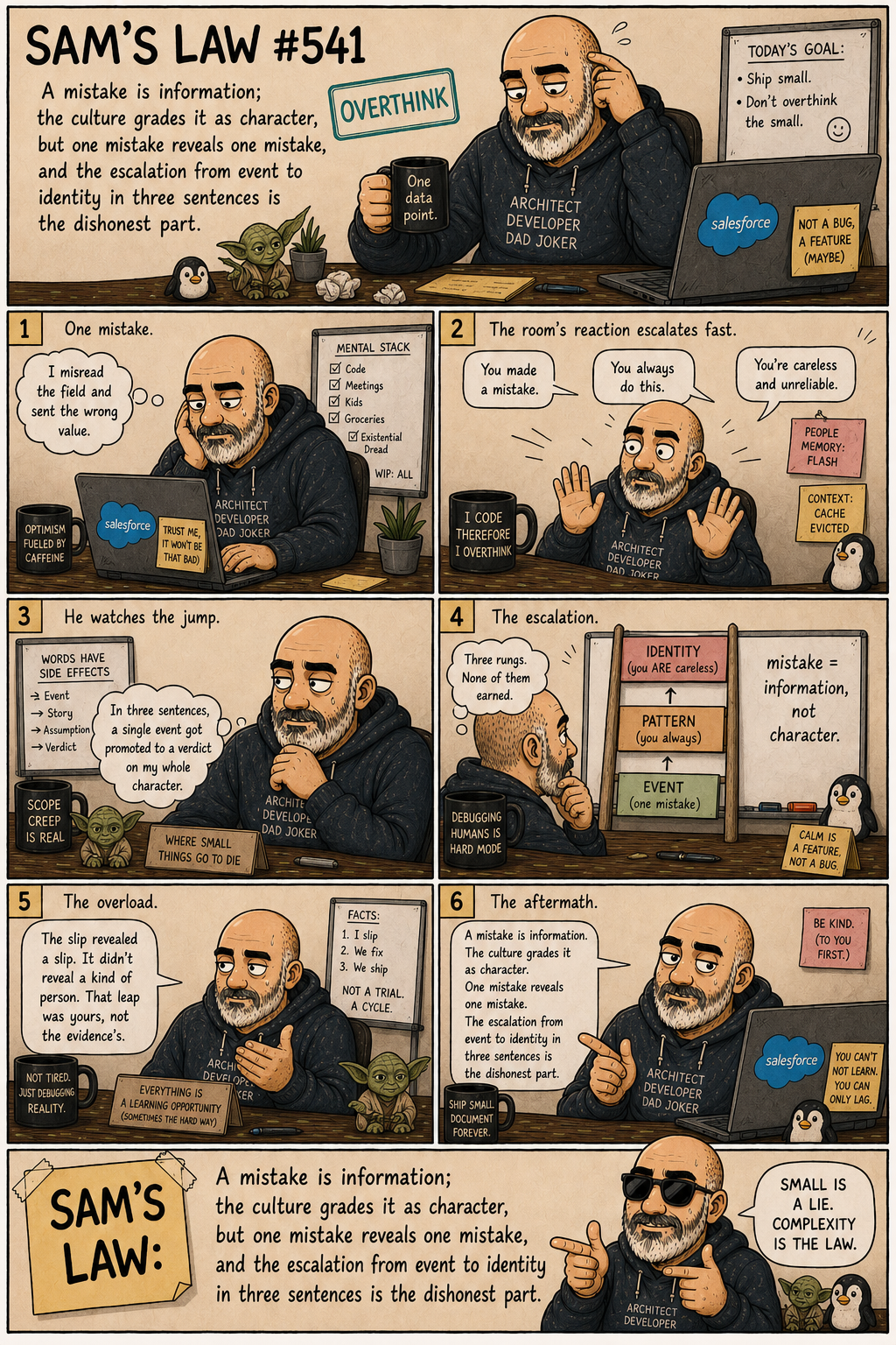 Sam's Law #541: A mistake is information, not character