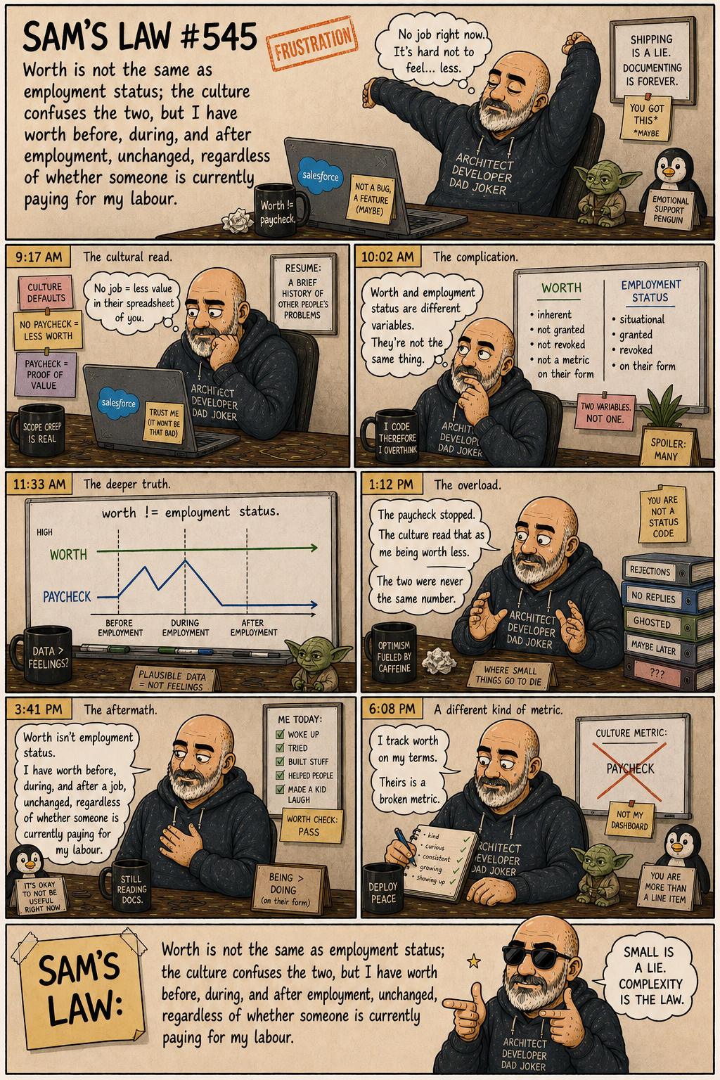 Sam's Law #545: Worth is not employment status