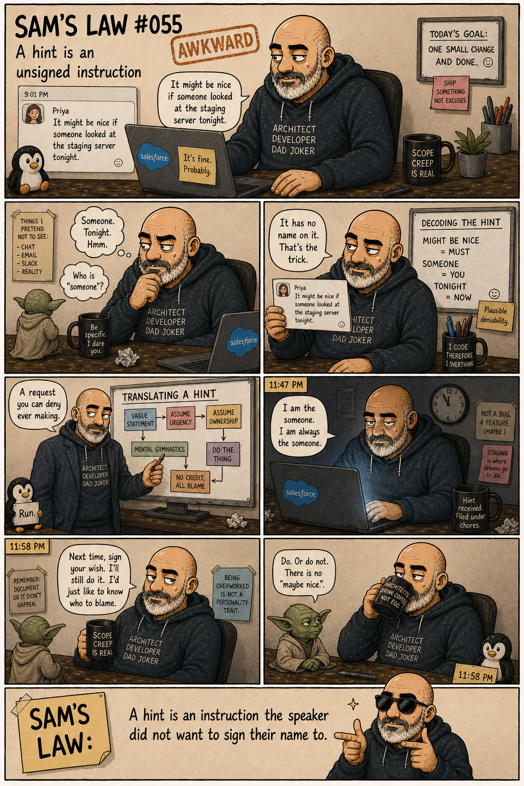 Sam's Law #055: A hint is an unsigned instruction