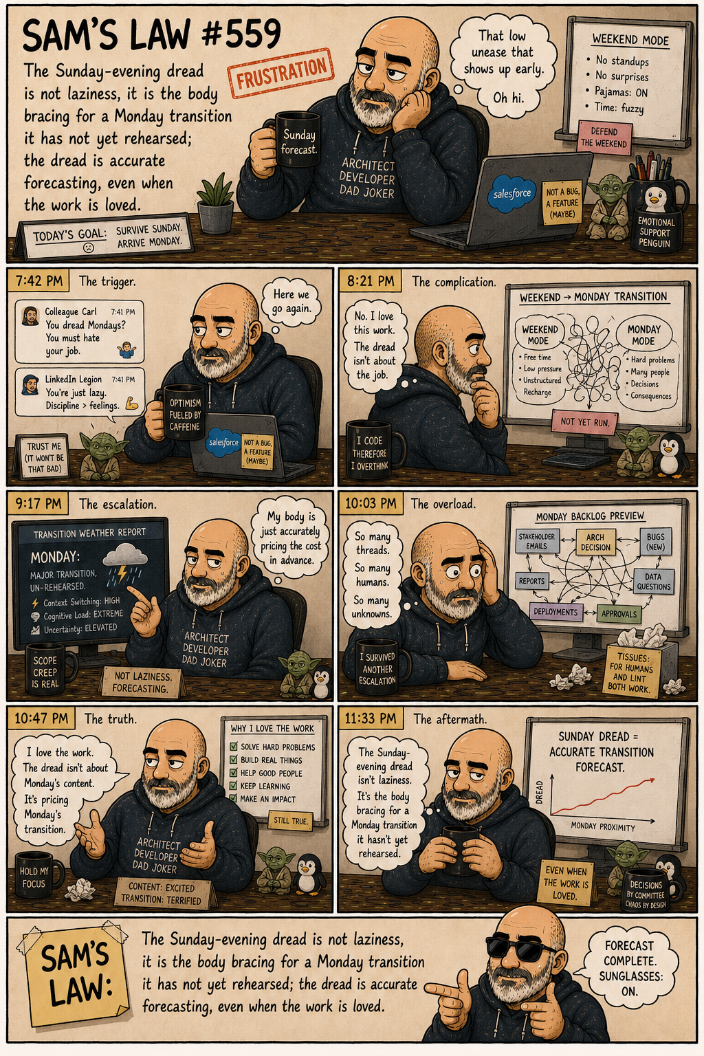 Sam's Law #559: Sunday dread is an accurate forecast