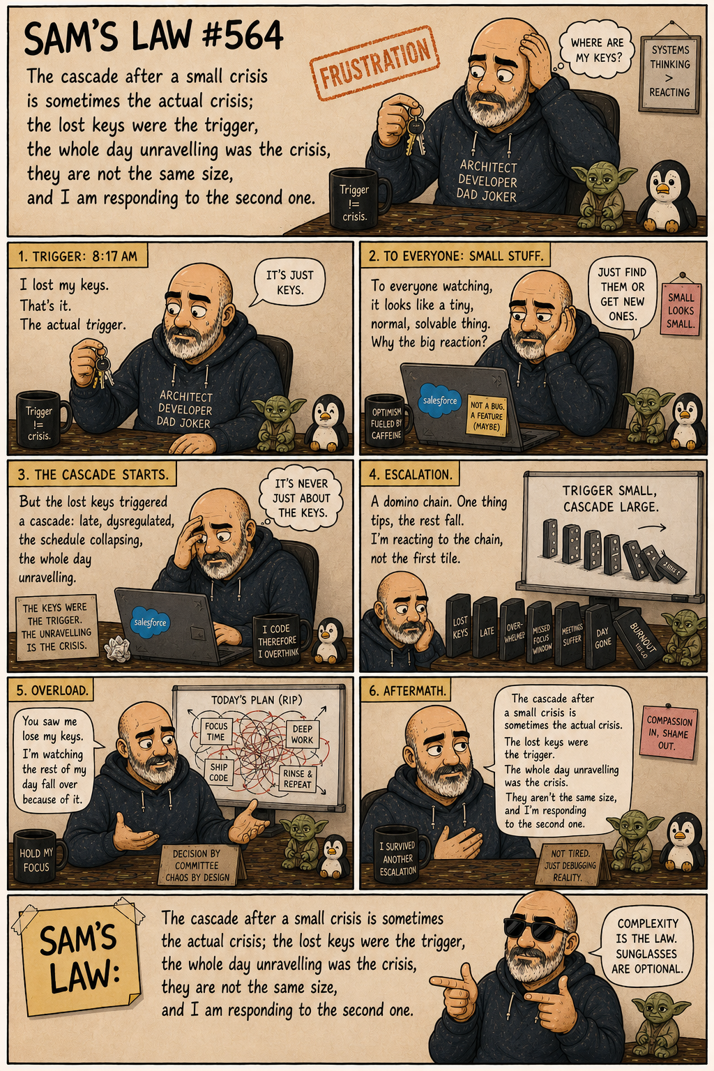 Sam's Law #564: The cascade is the actual crisis
