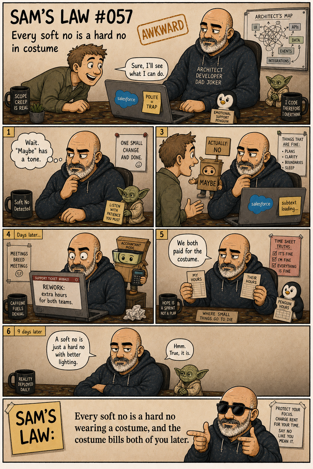 Sam's Law #057: Every soft no is a hard no in costume