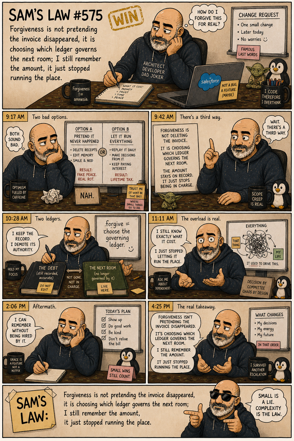 Sam's Law #575: Forgiveness is choosing the ledger