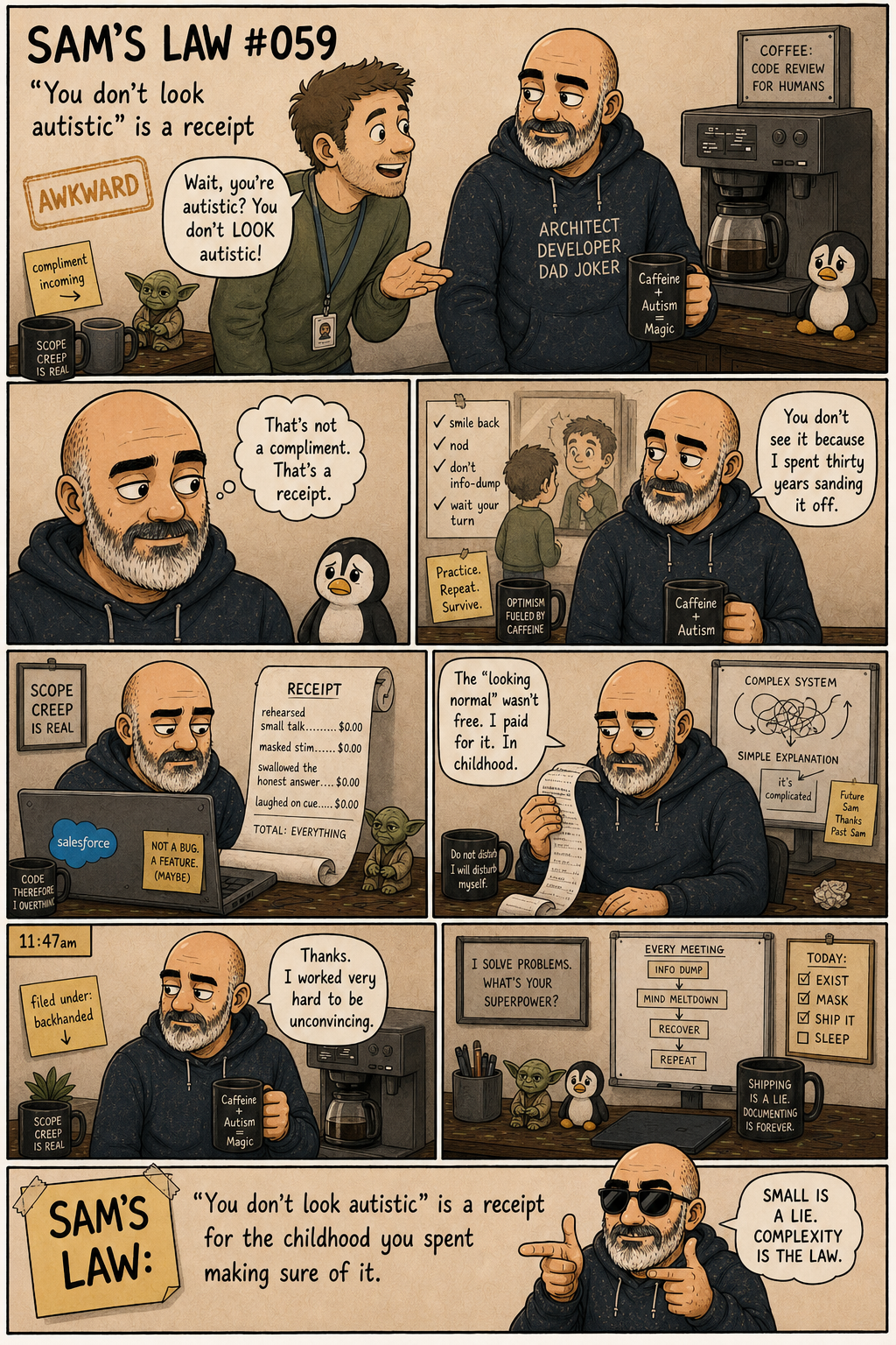 Sam's Law #059: "You don't look autistic" is a receipt