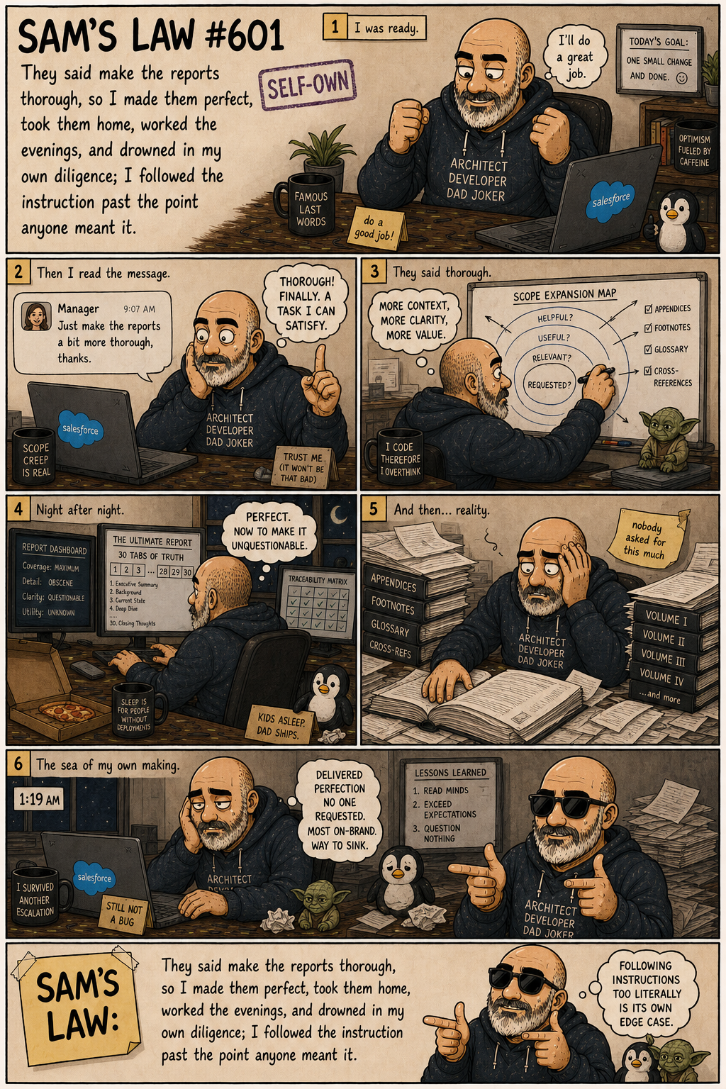 Sam's Law #601: Drowned In My Own Diligence