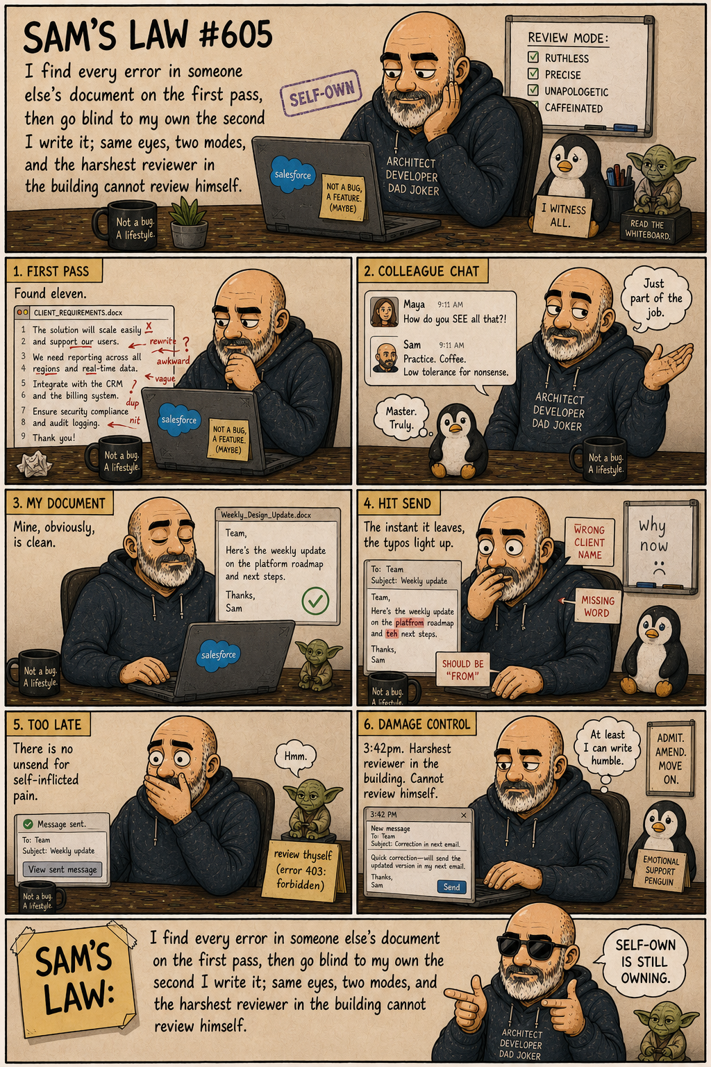 Sam's Law #605: Blind To My Own Errors