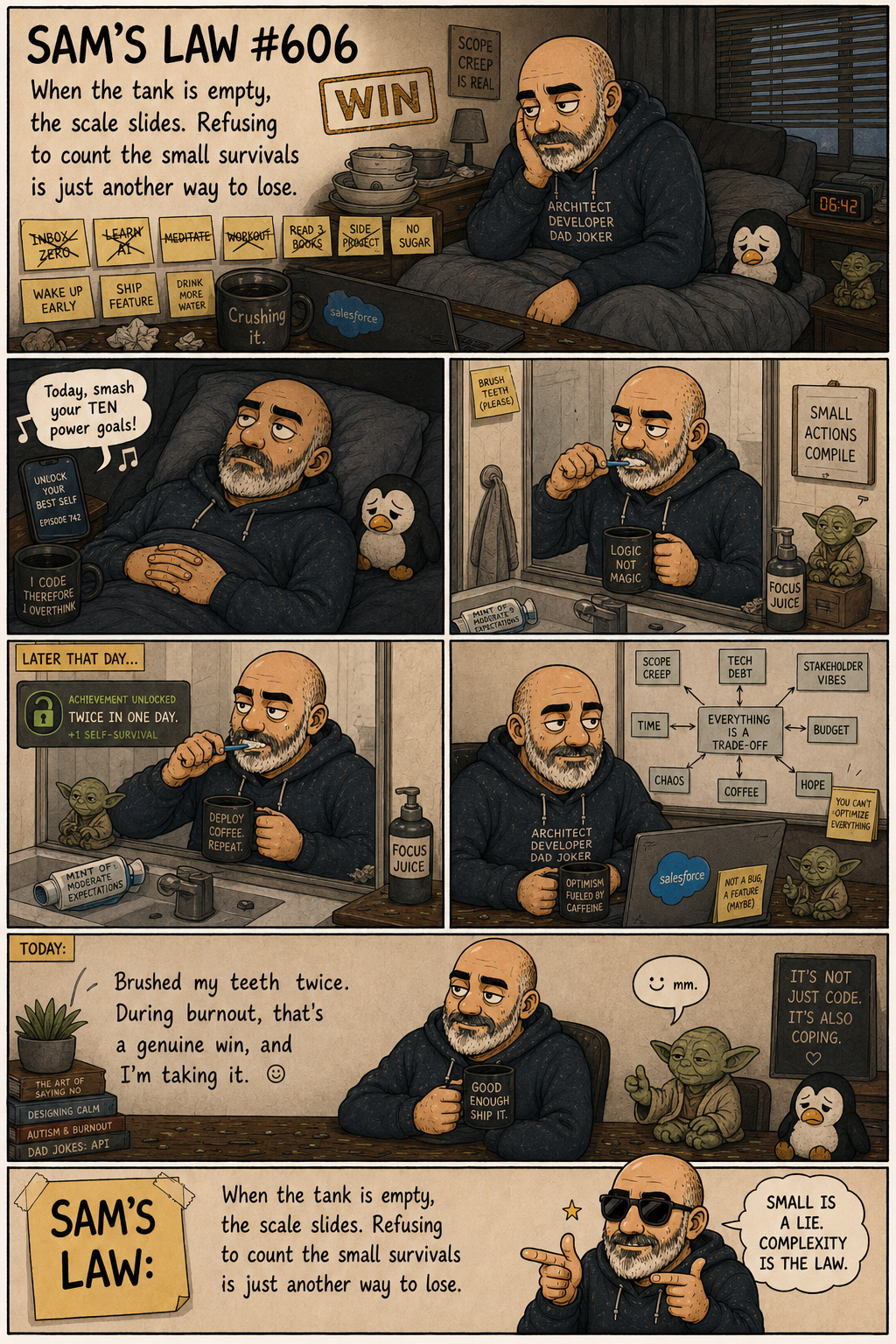 Sam's Law #606: Teeth Twice In Burnout