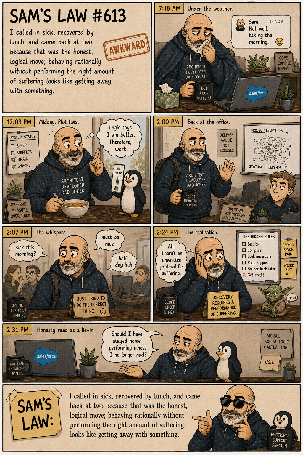 Sam's Law #613: Back At Two, Read As Lazy
