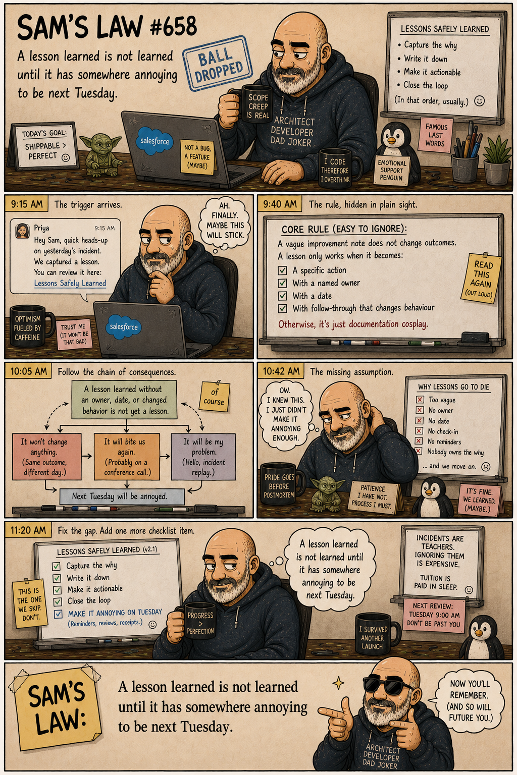 Sam's Law #658: Lessons Safely Learned