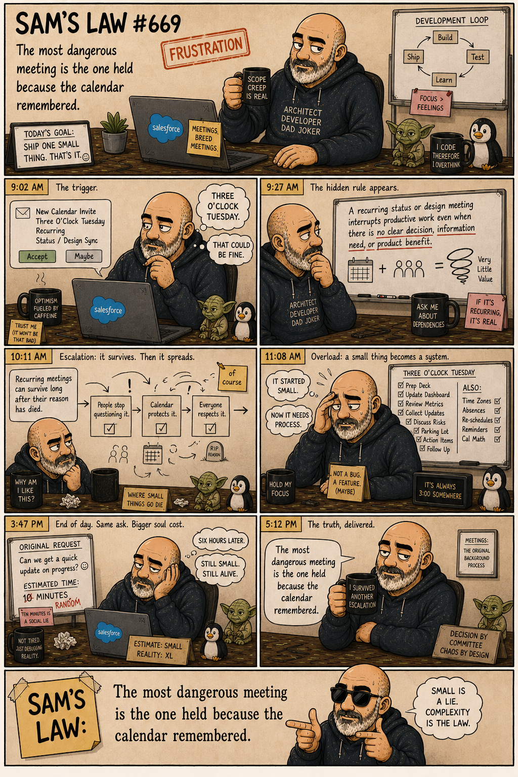 Sam's Law #669: Three O'Clock Tuesday