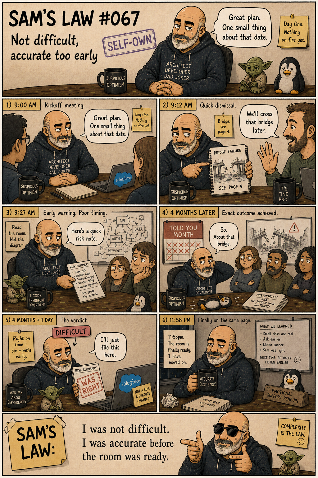 Sam's Law #067: Not difficult, accurate too early