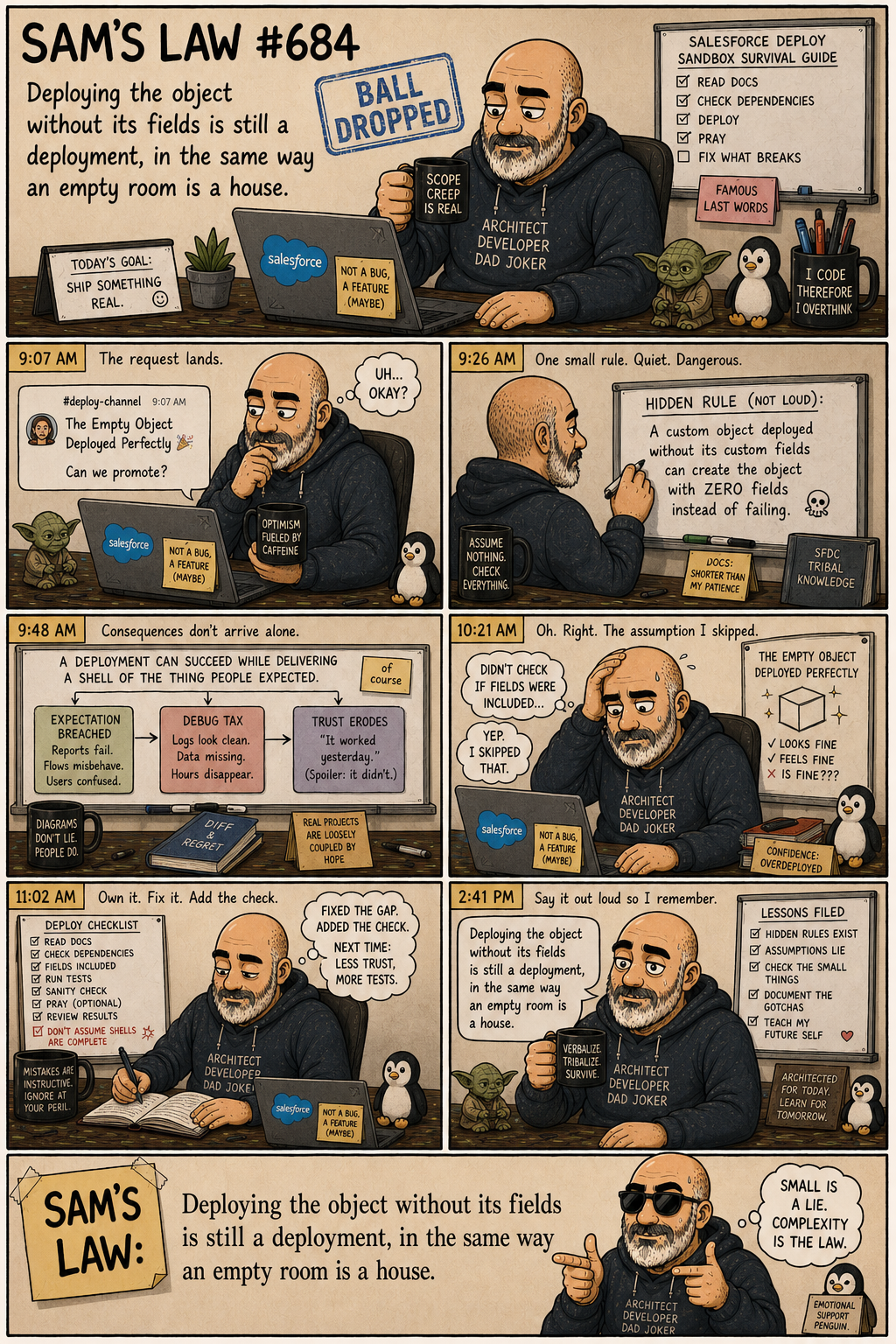 Sam's Law #684: The Empty Object Deployed Perfectly