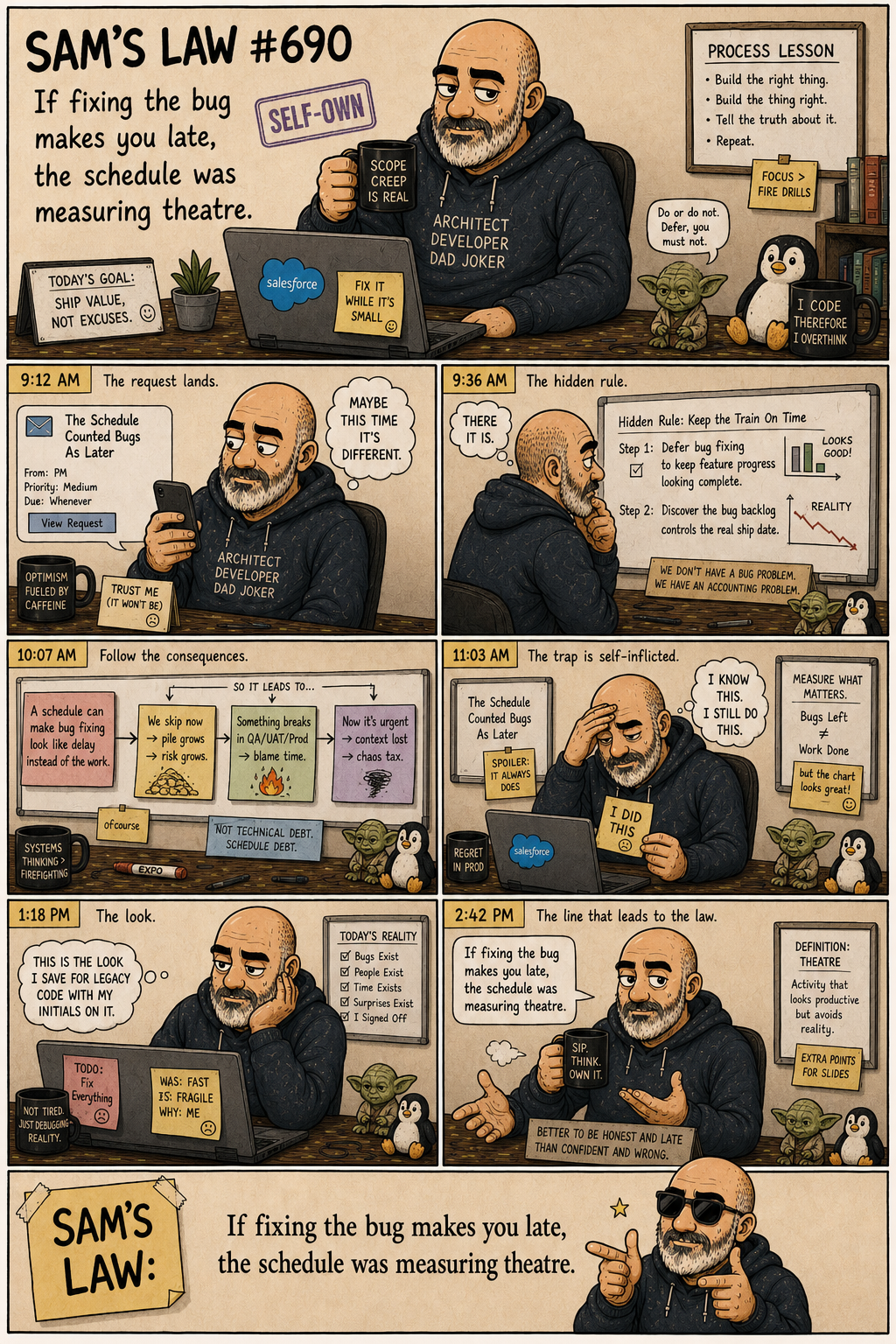Sam's Law #690: The Schedule Counted Bugs As Later