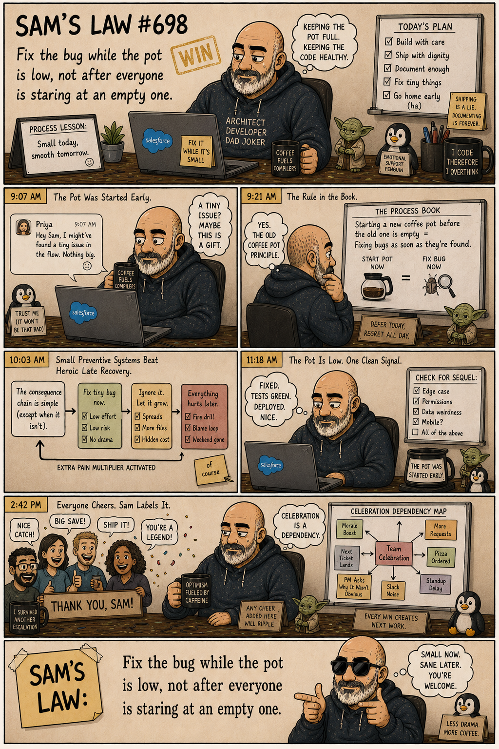 Sam's Law #698: The Pot Was Started Early