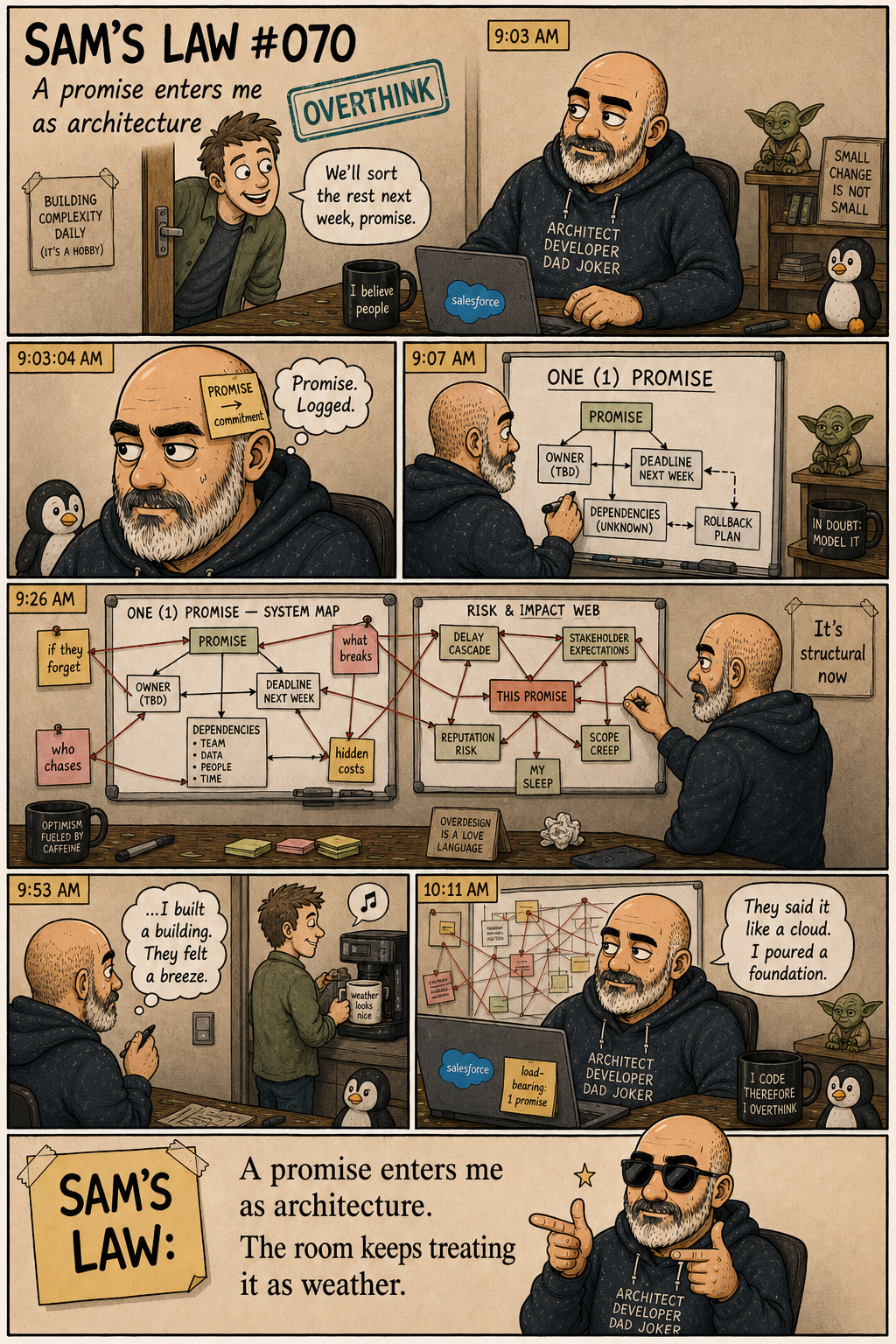 Sam's Law #070: A promise enters me as architecture