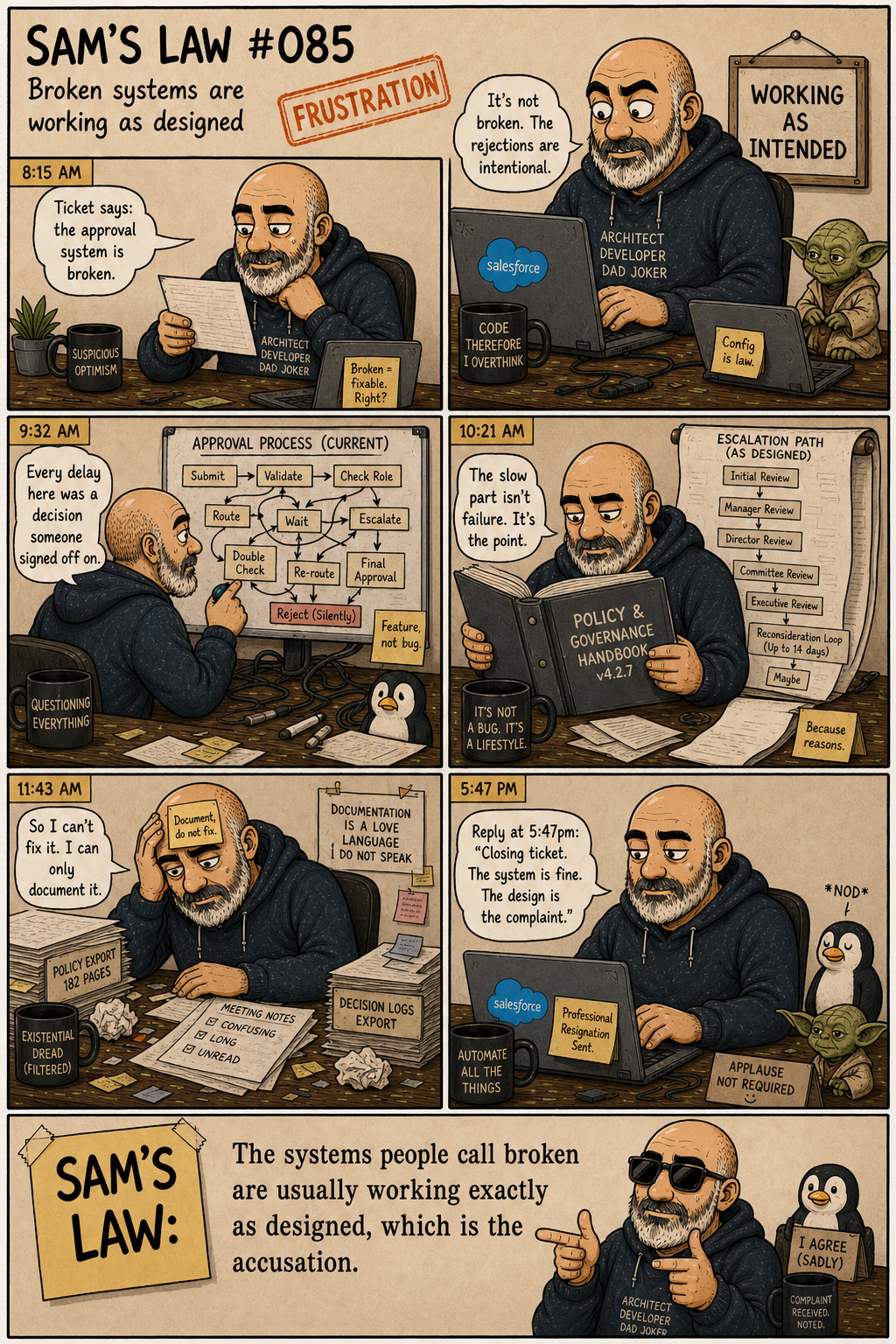 Sam's Law #085: Broken systems are working as designed