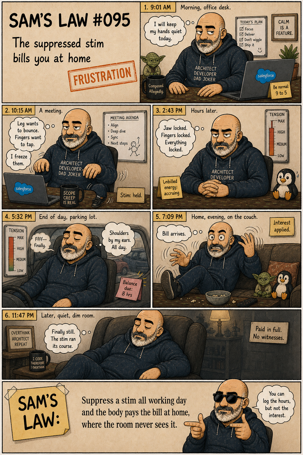 Sam's Law #095: The suppressed stim bills you at home